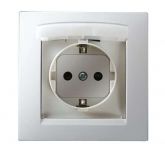 Розетка 1-м СП Simon15 16А IP44 250В с заземл. Schuko защ. шторки с крышкой винт. клеммы бел. Simon 1590450-030 Розетка 1-м СП Simon15 16А IP44 250В с заземл. Schuko защ. шторки с крышкой винт. клеммы бел. Simon 1590450-030