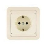 Розетка 1-м СП Mimoza 16А IP20 с заземл. крем./крем. Makel 25028 Розетка 1-м СП Mimoza 16А IP20 с заземл. крем./крем. Makel 25028