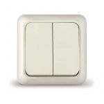 Выключатель 2-кл. ОП Олимп 10А IP20 сл. кость UNIVersal Б-О0023 Выключатель 2-кл. ОП Олимп 10А IP20 сл. кость UNIVersal Б-О0023