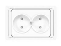 Розетка 2-м СП Валери 16А IP20 без заземл. защ. шторки бел. UNIVersal В0102x Розетка 2-м СП Валери 16А IP20 без заземл. защ. шторки бел. UNIVersal В0102x