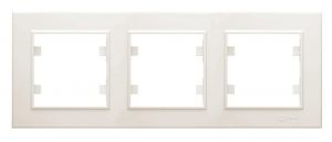 Рамка 3-м Karea горизонт. крем. Makel 56010703