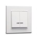 Выключатель 2-кл. СП Karea 10А IP20 с подсветкой бел. Makel 56001023 Выключатель 2-кл. СП Karea 10А IP20 с подсветкой бел. Makel 56001023