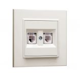 Розетка компютерная CAT5 + гнездо СП Karea IP20 крем. Makel 56010035 Розетка компютерная CAT5 + гнездо СП Karea IP20 крем. Makel 56010035