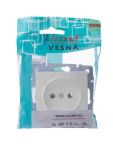 Розетка 1-м СП Vesna без заземл. ПБТ механизм бел. LEZARD 742-0288-121B Розетка 1-м СП Vesna без заземл. ПБТ механизм бел. LEZARD 742-0288-121B
