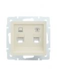 Розетка компьютерная + телефонная 1-м СП Vesna механизм крем. LEZARD 742-0388-143 Розетка компьютерная + телефонная 1-м СП Vesna механизм крем. LEZARD 742-0388-143