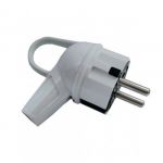 Вилка электрическая с заземл. 16А 220В бел. с кольцом Makel 10037 Вилка электрическая с заземл. 16А 220В бел. с кольцом Makel 10037