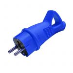 Вилка электрическая 1ф 16А 250В IP44 с заземл. с ушком каучук син. (еврослот) UNIVersal 3040 Вилка электрическая 1ф 16А 250В IP44 с заземл. с ушком каучук син. (еврослот) UNIVersal 3040