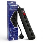 Удлинитель с сетевым фильтром 5х5м с заземл. с выкл. 16А с защ. от скачков напр. и перегрузок 3х1 черн. TOKOV ELECTRIC TKE-C05-SF5-5-ZV Удлинитель с сетевым фильтром 5х5м с заземл. с выкл. 16А с защ. от скачков напр. и перегрузок 3х1 черн. TOKOV ELECTRIC TKE-C05-SF5-5-ZV