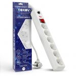 Удлинитель с сетевым фильтром 6х1.8м с заземл. с выкл. 16А с защ. от скачков напр. и перегрузок 3х1 бел. TOKOV ELECTRIC TKE-C01-SF6-1.8-ZV Удлинитель с сетевым фильтром 6х1.8м с заземл. с выкл. 16А с защ. от скачков напр. и перегрузок 3х1 бел. TOKOV ELECTRIC TKE-C01-SF6-1.8-ZV