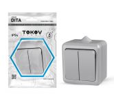 Выключатель 2-кл. ОП Dita IP54 10А 250В сер. TOKOV ELECTRIC TKL-DT-V2-C06-IP54 Выключатель 2-кл. ОП Dita IP54 10А 250В сер. TOKOV ELECTRIC TKL-DT-V2-C06-IP54
