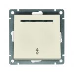 Переключатель проходной 1-кл. СП Афина 10А IP20 с подсветкой механизм сл. кость (ivory) Universal A0125-I Переключатель проходной 1-кл. СП Афина 10А IP20 с подсветкой механизм сл. кость (ivory) Universal A0125-I