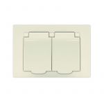 Розетка 2-м СП Афина 16А IP20 с заземл. c крышкой в сборе сл. кость (ivory) Universal A0031-I Розетка 2-м СП Афина 16А IP20 с заземл. c крышкой в сборе сл. кость (ivory) Universal A0031-I