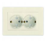 Розетка 2-м СП Афина 16А IP20 с заземл. защ. шторки в сборе сл. кость (ivory) Universal A0050-I Розетка 2-м СП Афина 16А IP20 с заземл. защ. шторки в сборе сл. кость (ivory) Universal A0050-I