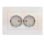Розетка 2-м СП Афина 16А IP20 с заземл. защ. шторки в сборе жемчуг Universal A0050-OBr Розетка 2-м СП Афина 16А IP20 с заземл. защ. шторки в сборе жемчуг Universal A0050-OBr