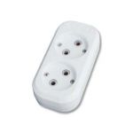 Колодка удлинителя 2-м без заземл. АБС-пластик UNIVersal E202 Колодка удлинителя 2-м без заземл. АБС-пластик UNIVersal E202