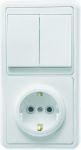 Блок БКВР-032 Бэлла (2-кл. выкл. + розетка с заземл.) бел. Кунцево 5831 Блок БКВР-032 Бэлла (2-кл. выкл. + розетка с заземл.) бел. Кунцево 5831
