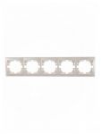 Рамка 5-м Mira горизонт. без вставки жемчуж./бел. перламутр. LEZARD 701-3000-150