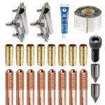 Комплект заземления омедненный 12 метров (d=16 мм х 1,5 метра) Комплект заземления омедненный 12 метров (d=16 мм х 1,5 метра)