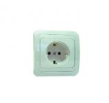 Розетка 1-м СП Mimoza 16А IP20 с заземл. керамика бел./бел. Makel 12008 Розетка 1-м СП Mimoza 16А IP20 с заземл. керамика бел./бел. Makel 12008