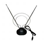 Антенна ТВ комнатная RX-100 телескопич. на подставке с кольцом VHF; UHF 47-860MHz REXANT 34-0100