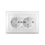 Розетка 2-м СП Севиль 16А IP24 с заземл. защ. шторки бел. UNIVersal С0050 Розетка 2-м СП Севиль 16А IP24 с заземл. защ. шторки бел. UNIVersal С0050
