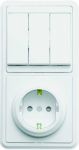 Блок БКВР-036 Бэлла (3-кл. выкл. + евророзетка с защ. шторками) бел. Кунцево 5847 Блок БКВР-036 Бэлла (3-кл. выкл. + евророзетка с защ. шторками) бел. Кунцево 5847