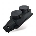 Колодка удлинителя 2-м 1ф с заглушками каучук UNIVersal 1027 Колодка удлинителя 2-м 1ф с заглушками каучук UNIVersal 1027