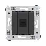 Розетка компьютерная 1-м СП Avanti "Черный матовый" RJ45 кат.6 без шторок механизм DKC 4412693 Розетка компьютерная 1-м СП Avanti "Черный матовый" RJ45 кат.6 без шторок механизм DKC 4412693