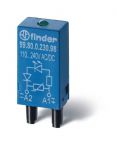 Модуль индикации и защиты LED + диод ( + A1) 6...24В DC зел. FINDER 9980902499 Модуль индикации и защиты LED + диод ( + A1) 6...24В DC зел. FINDER 9980902499