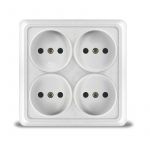 Розетка 4-м ОП Олимп 16А IP20 квадрат. без заземл. бел. UNIVersal 1164 Розетка 4-м ОП Олимп 16А IP20 квадрат. без заземл. бел. UNIVersal 1164
