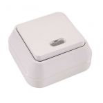 Выключатель 1-кл. ОП 10А IP20 с подсветкой бел. Makel 45121 Выключатель 1-кл. ОП 10А IP20 с подсветкой бел. Makel 45121