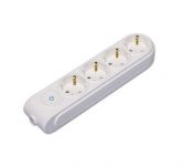 Колодка удлинителя 4-м с заземл. защ. шторки с выкл. Makel N4310000 Колодка удлинителя 4-м с заземл. защ. шторки с выкл. Makel N4310000