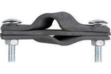 Зажим заземления стержень — полоса/пруток диагональный, оцинк. Зажим заземления стержень — полоса/пруток диагональный, оцинк.