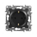 Розетка 1-м СП Etika 16А IP20 250В 2P+E с заземл. немецк. стандарт винтов. клеммы механизм антрацит Leg 672621 Розетка 1-м СП Etika 16А IP20 250В 2P+E с заземл. немецк. стандарт винтов. клеммы механизм антрацит Leg 672621