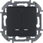 Выключатель 2-кл. Inspiria 10А IP20 250В 10AX с подсветкой/индикацией механизм антрацит Leg 673633 Выключатель 2-кл. Inspiria 10А IP20 250В 10AX с подсветкой/индикацией механизм антрацит Leg 673633