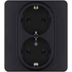 Розетка Inspiria 16А 250В 2х2P+E немецк. стандарт антрацит Leg 673753 Розетка Inspiria 16А 250В 2х2P+E немецк. стандарт антрацит Leg 673753