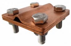 Зажим полоса-полоса/пруток с разделительной пластиной, медный Зажим полоса-полоса/пруток с разделительной пластиной, медный