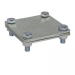 Зажим полоса-полоса с промежуточной пластиной, оцинк. Зажим полоса-полоса с промежуточной пластиной, оцинк.