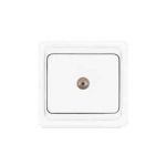 Розетка телевизионная TV 1-м СП Валери бел. UNIVersal В0027