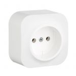 Розетка 1-м ОП Quteo 16А IP20 2P без заземл. без защ. шторок бел. Leg 782210 Розетка 1-м ОП Quteo 16А IP20 2P без заземл. без защ. шторок бел. Leg 782210