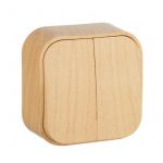 Выключатель 2-кл. ОП Quteo 10А IP20 10AX дерево Leg 782262 Выключатель 2-кл. ОП Quteo 10А IP20 10AX дерево Leg 782262