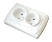 Розетка 2-м СП Маргарита 16А IP20 без заземл. бел. UNIVersal М0102 Розетка 2-м СП Маргарита 16А IP20 без заземл. бел. UNIVersal М0102