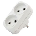 Разветвитель 2 гнезда без заземл. плоский 6А UNIVersal А202 Разветвитель 2 гнезда без заземл. плоский 6А UNIVersal А202