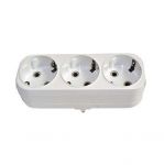 Разветвитель 3 гнезда с заземл. плоский 16А UNIVersal А303 Разветвитель 3 гнезда с заземл. плоский 16А UNIVersal А303