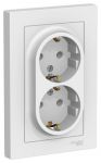 Розетка двойная AtlasDesign с заземл. 16А в сборе лотос SE ATN001324 Розетка двойная AtlasDesign с заземл. 16А в сборе лотос SE ATN001324