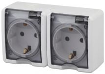 Розетка 2-м ОП Эра Эксперт 11-2403-01 16А IP54 16AX 250В 2х2P+E бел. Эра Б0020716 Розетка 2-м ОП Эра Эксперт 11-2403-01 16А IP54 16AX 250В 2х2P+E бел. Эра Б0020716