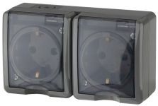 Розетка 2-м ОП Эра Эксперт 11-2403-03 16А IP54 16AX 250В 2х2P+E сер. Эра Б0020717 Розетка 2-м ОП Эра Эксперт 11-2403-03 16А IP54 16AX 250В 2х2P+E сер. Эра Б0020717