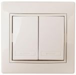 Выключатель 2-кл. СП Plano 10А IP20 1-104-02 250В сл. кость Intro Б0027602