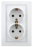 Розетка 2-м СП Plano 1Э-205-01 16А IP20 250В 2х2P+E Schuko без лапок бел. Intro Б0038830 Розетка 2-м СП Plano 1Э-205-01 16А IP20 250В 2х2P+E Schuko без лапок бел. Intro Б0038830