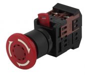 Кнопка "Грибок" AE-22 BBG10-AE-K04E d22мм 1з+1р 240В с фиксацией красн. Эра Б0045629 Кнопка "Грибок" AE-22 BBG10-AE-K04E d22мм 1з+1р 240В с фиксацией красн. Эра Б0045629